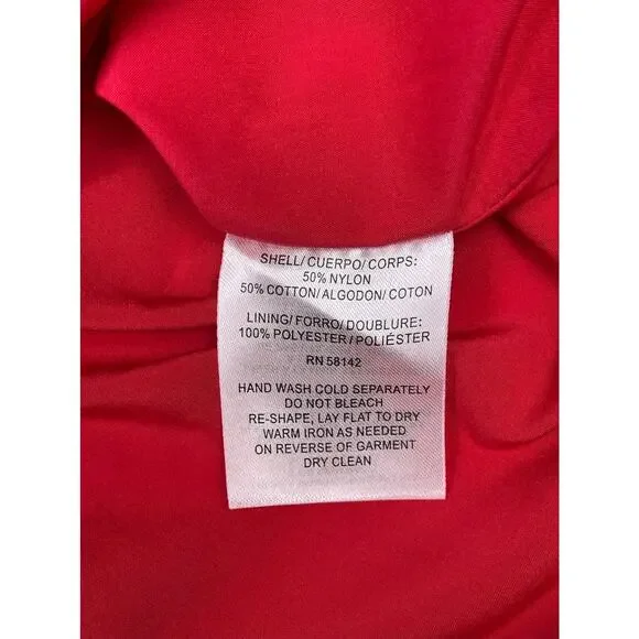 Maggy London Red Lace Sleeveless V-Neck Cocktail Dress Size 2 - Picture 11 of 11